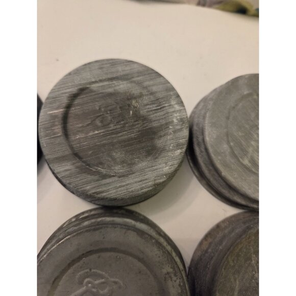 12 Zinc BALL Canning Jar Lids with Milk Glass Inserts Regular Mouth - Picture 4 of 11
